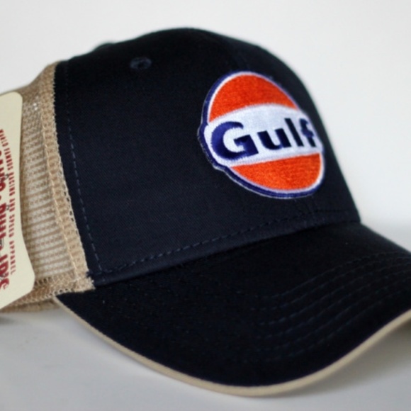 M&P Speed Shop Other - Offically Licensed  Gulf LogoTrucker Hat Navy/Tan